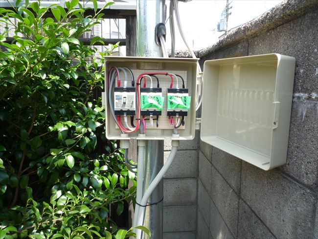 三相200Vエアコンの低圧電力引込工事｜大阪市生野区田島