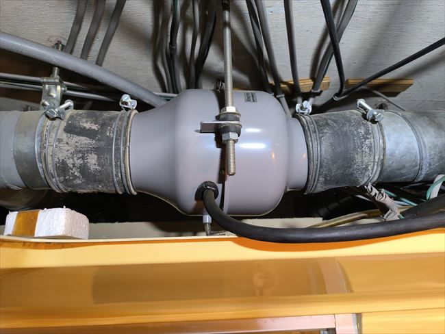 故障して動かない栗田MFF100-1中間取付タイプダクト換気扇
