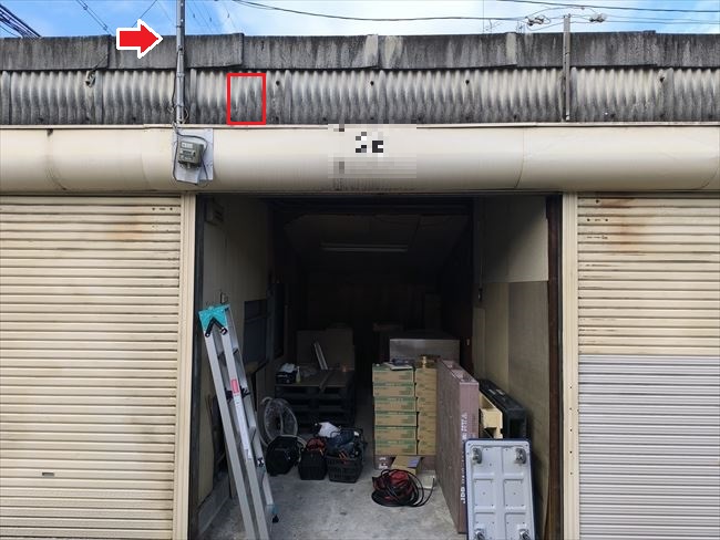 貸しガレージの低圧電力引込箇所