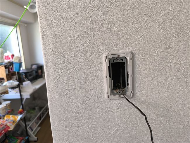 スイッチ電線が無い埋込ボックス