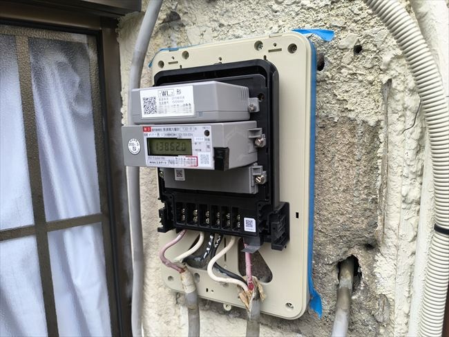 電力メーター板交換