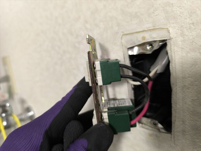 電子式換気扇タイマースイッチ電源接続
